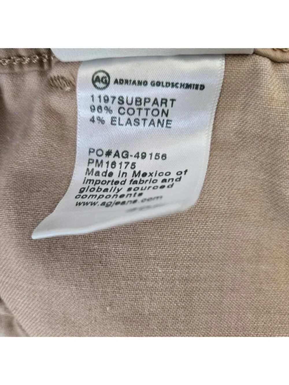 AG Adriano Goldschmied The Wanderer Slim Trouser Chino Shorts Size 40